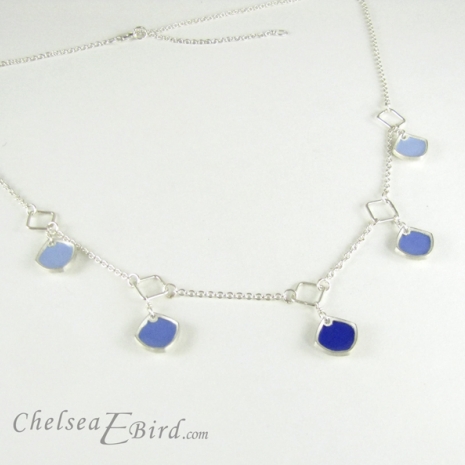 Chelsea Bird Designs Chroma 5 Piece Blue Necklace