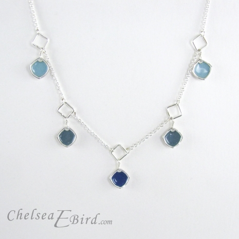 Chelsea Bird Designs Chroma 5 Piece Teal Necklace