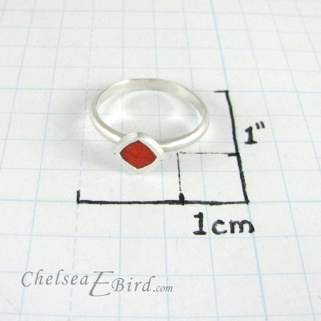 Chelsea Bird Designs Chroma Small Ring Orange Size