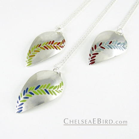 Chelsea Bird Jewelry Parra Large Enameled Pendants