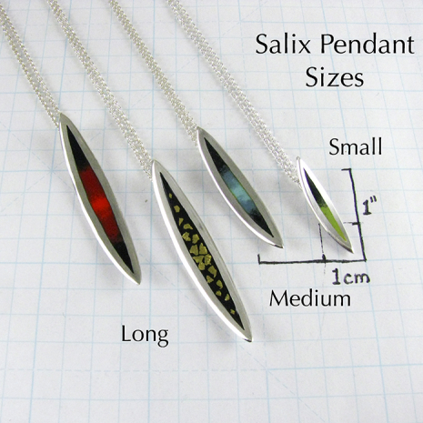 Salix Pendant Sizes by Chelsea E. Bird