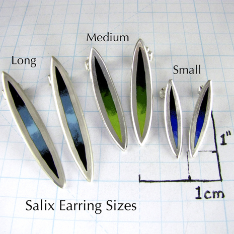 Salix Stud Earring Sizes by Chelsea E. Bird
