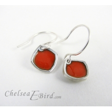 Chelsea Bird Designs Chroma Orange Hook Earrings
