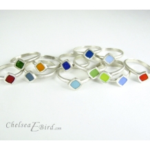 Chelsea Bird Designs Chroma Small Rings all Colors