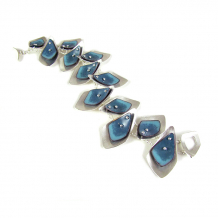 Flame Teal Bracelet by Chelsea E. Bird