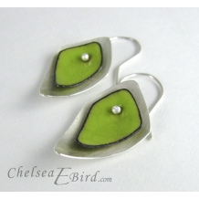 Chelsea Bird Designs Flame Lime Hook Earrings
