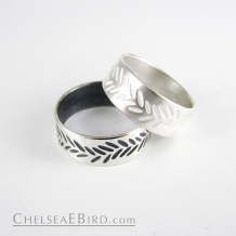 Chelsea Bird Parra Braid Band Ring Silver or Patina