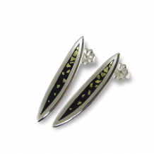 Salix Med. Black and Gold Studs by Chelsea E. Bird