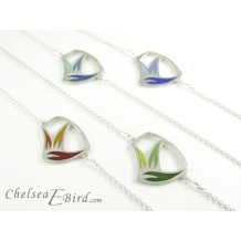 Sula Small Flower Pendants with color family options by Chelsea E. Bird