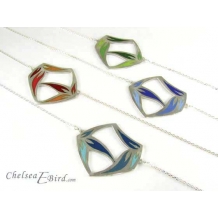 Sula Large Pendants Green, Red, Blue, and Teal. By Chelsea E. Bird