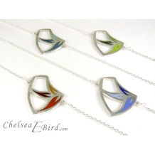 Sula Small Sail Pendants in Teal, Green, Red and Blue. By Chelsea E.Bird